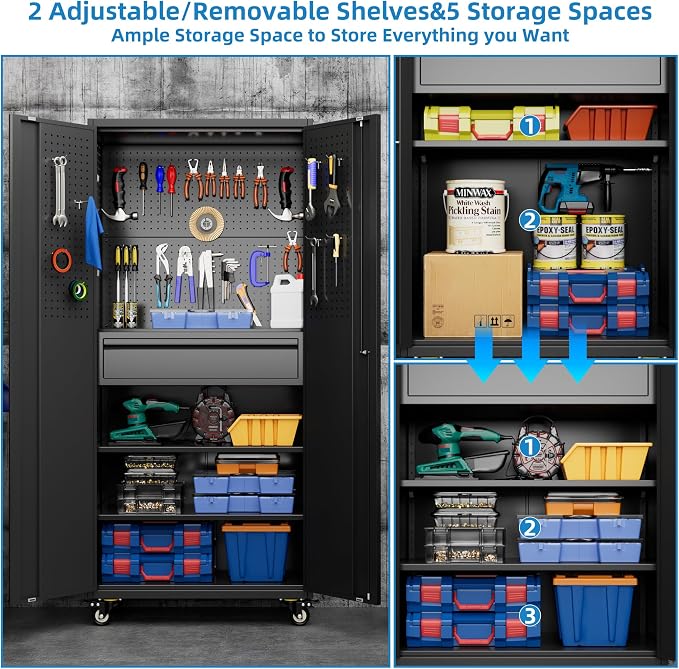 71"H Garage Storage Cabinet - Image 7