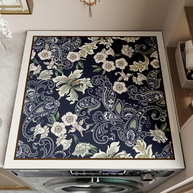 Floral Print Washing Machine Mat by BANEBOR
