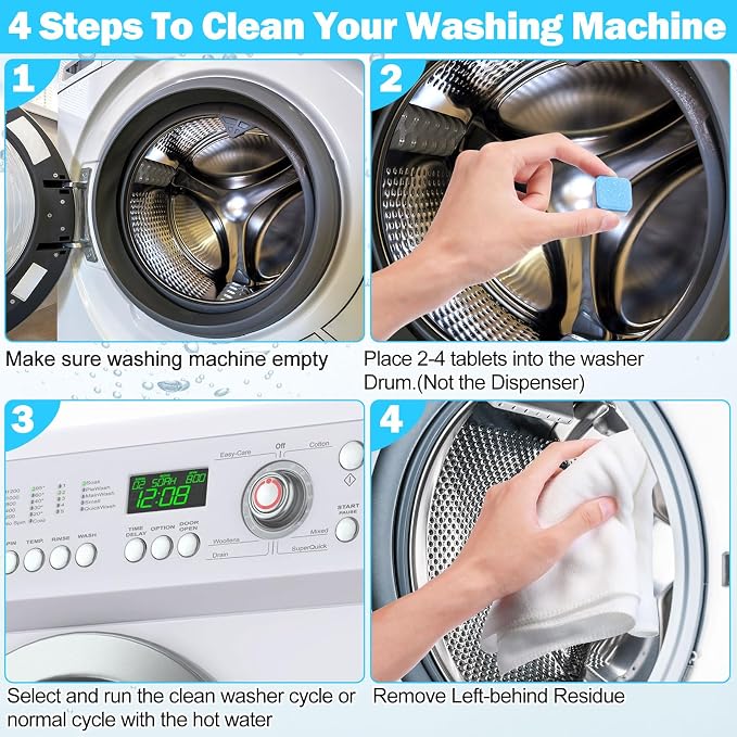 150 Pcs Washing Machine Cleaner Tablets Washing Machine Deep Cleaner Tablets - Image 5