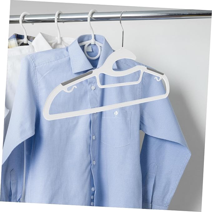 Sosoport 10pcs Extra Wide Non Slip Plastic Hangers - Image 6