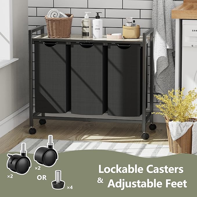 Laundry Hamper, Laundry Basket, Laundry Sorter - Image 3