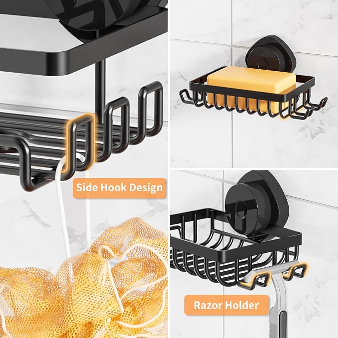 KEGII Corner Shower Caddy Suction Cup, Corner Shower Shelves - Image 3