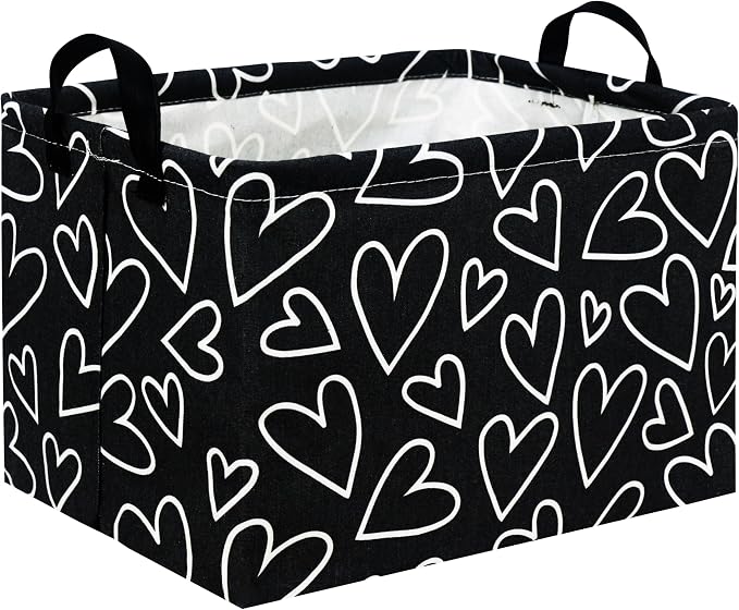 HIYAGON Rectangular Heart Basket Kids Baby Storage Bin Toy Basket Organizer Box by HIYAGON