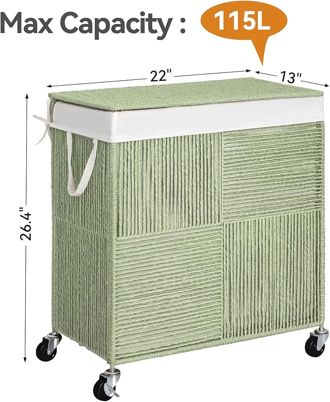 WOWLIVE Double Laundry Hamper - Image 4