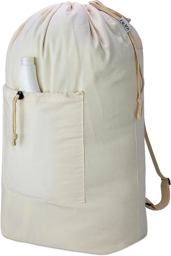Laundry Bag Backpack, Canvas Laundry Bag by CALACH