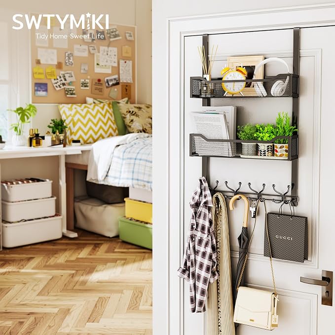 SWTYMIKI Over The Door Hooks Organizer - Image 5