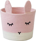 T&T Homewares Small Cute Pink Bunny Toy & Laundry Basket by TTHomewares