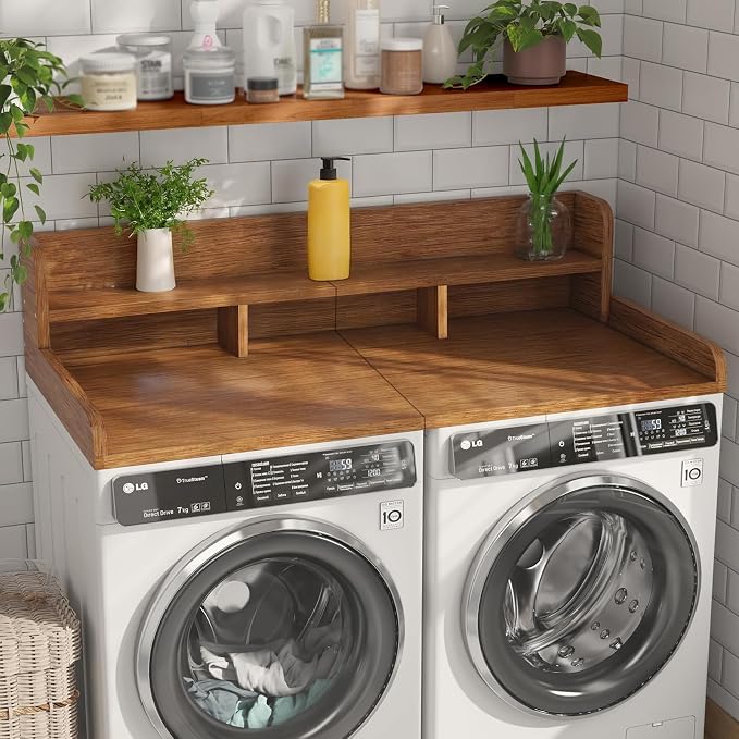Washer Dryer Countertop, Laundry Wood Shelf Topper - Image 6