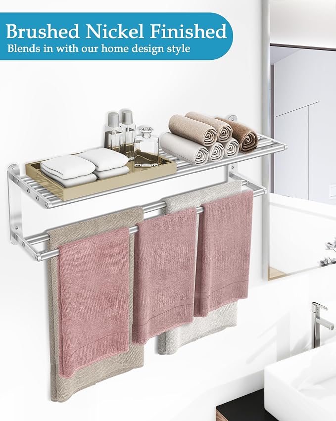 32 in Towel Racks for Bathroom, Bath Towel Shelf - Image 4