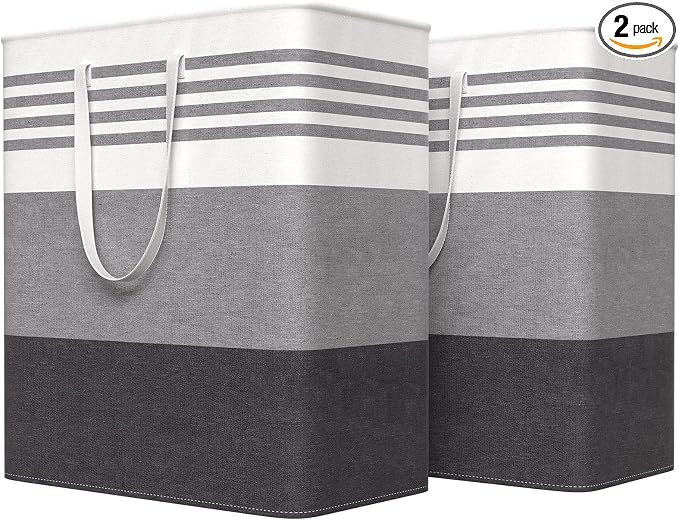WOWBOX 2 Pack Laundry Hampers Baskets, Freestanding Dirty Clothes Hampers by WOWBOX