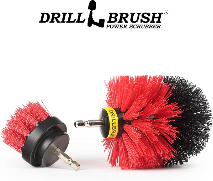 2 Piece Red Stiff Brush Cleaning Set - Image 9