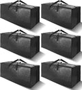 6 Pack Heavy Duty Extra Large Moving Bags W/Backpack Straps by VELVETSURE
