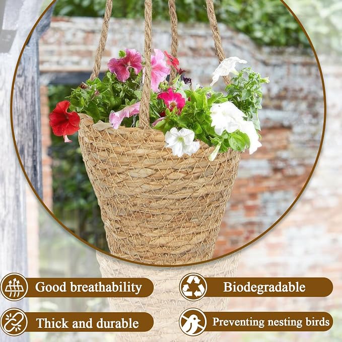 2 Pcs Hanging Basket for Wall Conical Hanging Wicker Basket - Image 5