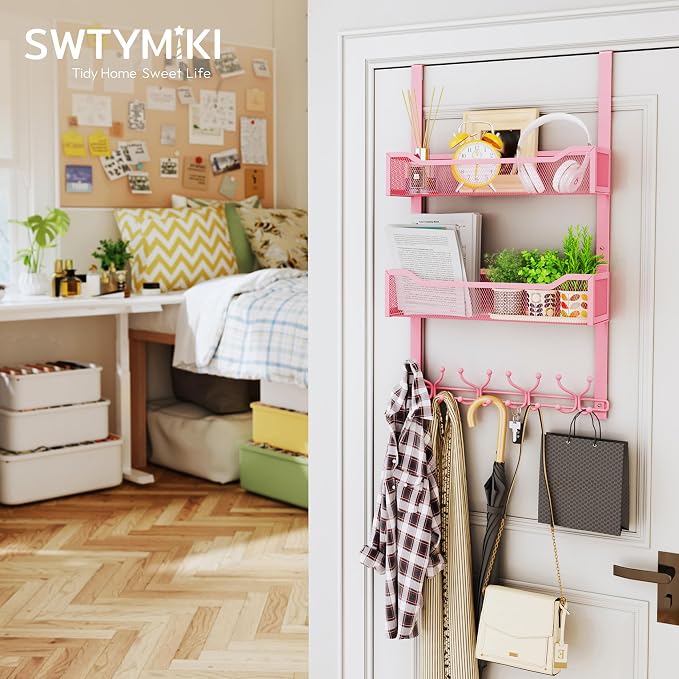 SWTYMIKI Over The Door Hooks Organizer - Image 5