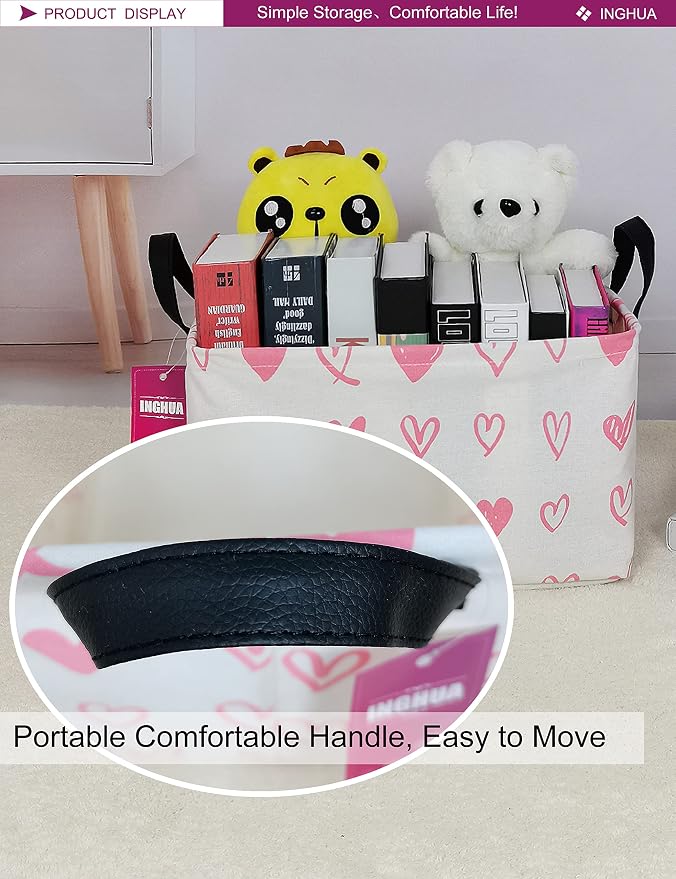 Rectangular Storage Basket Fabric Organizer Bin - Image 4