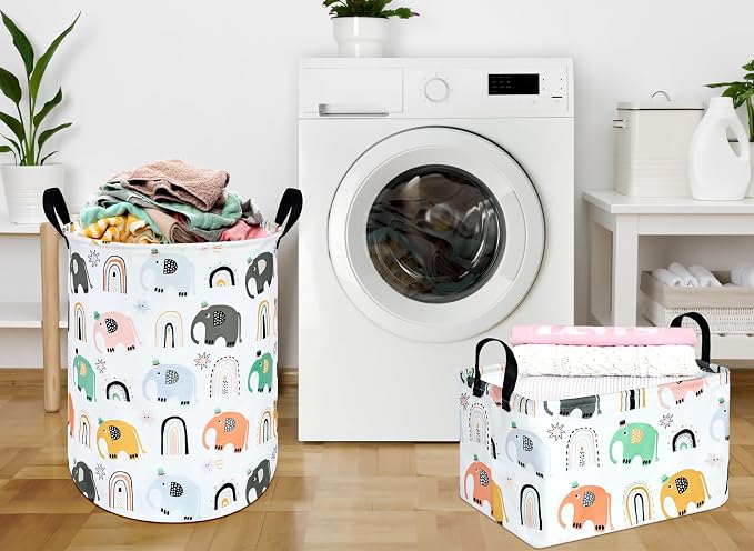 Rectangle Gift Shelf Nursery Storage Basket Laundry Hamper Storage Box and Bins - Image 4