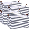 Hinwo 70L Extra Large Storage Bins, Foldable Clothes Storage Baskets by Hinwo
