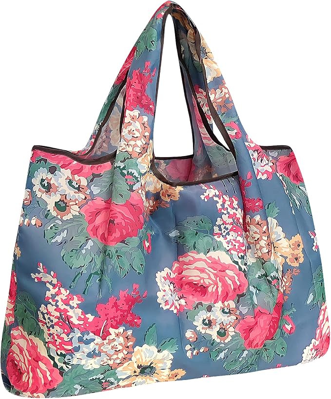 allydrew Large Foldable Tote Nylon Reusable Grocery Bag by allydrew