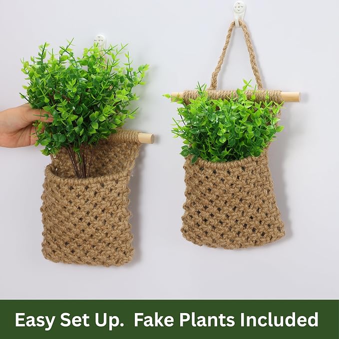 2 Packs Macrame Wall Planters - Image 5