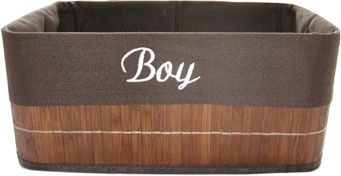 FixtureDisplays Laundry Hamper Bamboo Square Wicker Clothes Bin Basket Storage - Image 2