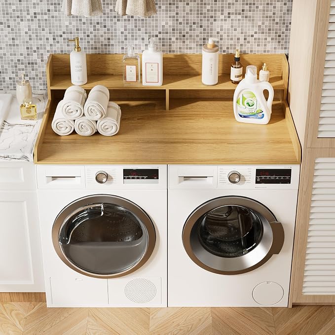 2-Tier Washer Dryer Countertop, Laundry Room Organization and Storage, 27.6" x - Image 5