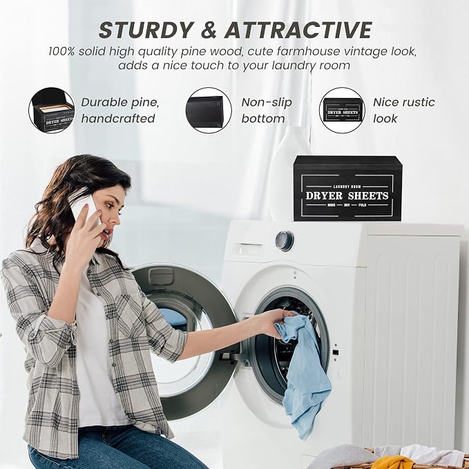 Cute Dryer Sheet Holder with Lid - Image 2