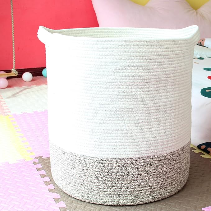 Casaphoria Extra Large Woven Cotton Rope Storage Basket - Image 9