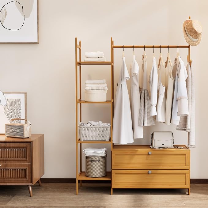 Bamboo Clothes Rack, Garment Rack - Image 2