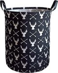KUNRO Round Laundry Gift Basket Storage Hamper, Clothes Storage Organizer Bins by KUNRO