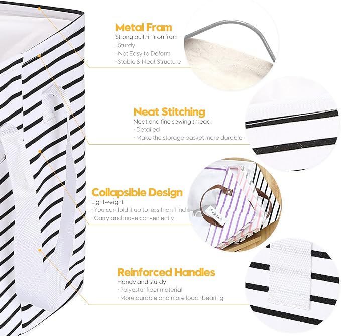 Hinwo 102L XXL Storage Bins, Foldable Clothes Storage Baskets - Image 6
