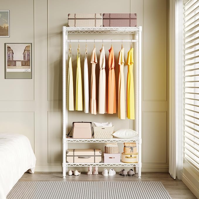 Portable Clothes Rack, Heavy Duty Closet Organizer - Image 7
