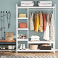 LITTLE TREE Free Standing Wood Closet Clothes Rack, Heavy Duty Grament Rack by LITTLETREE