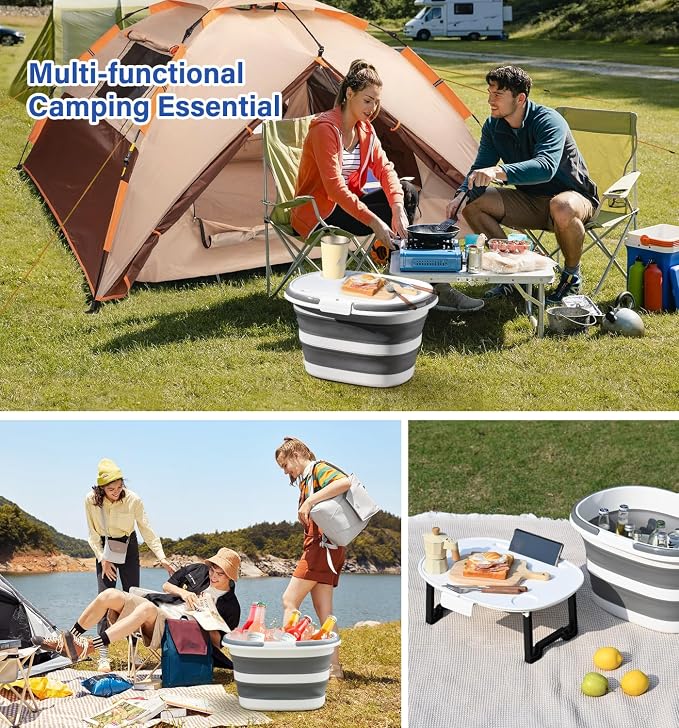 Collapsible Bucket, Upgraded 16L Collapsible Mop Bucket - Image 4