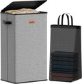 100L Laundry Hamper with Lid, Large Clothes Hampers with Removable Bag by Vexalora