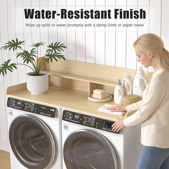 Piskyet Washer Dryer Countertop, 2- Tier Laundry Countertop - Image 4