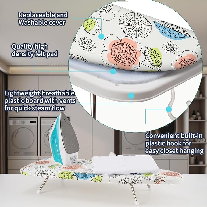 Tabletop Ironing Board 12"x29" – Portable Folding Ironing Board - Image 5