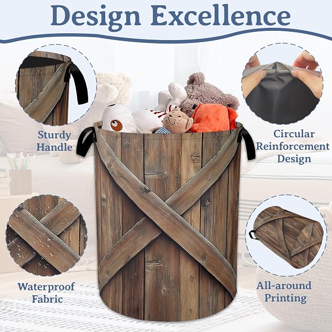 Vintage Barn Door Laundry Hamper - Image 4
