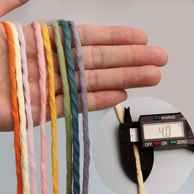 4 Skeins of 4mm X 80m Single Strand Macrame Cord Handmade Decorations Softer - Image 3