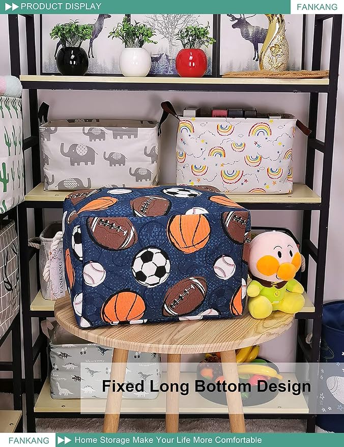 FANKANG Rectangular Laundry Basket Nursery Storage Fabric Storage Bin Storage - Image 5