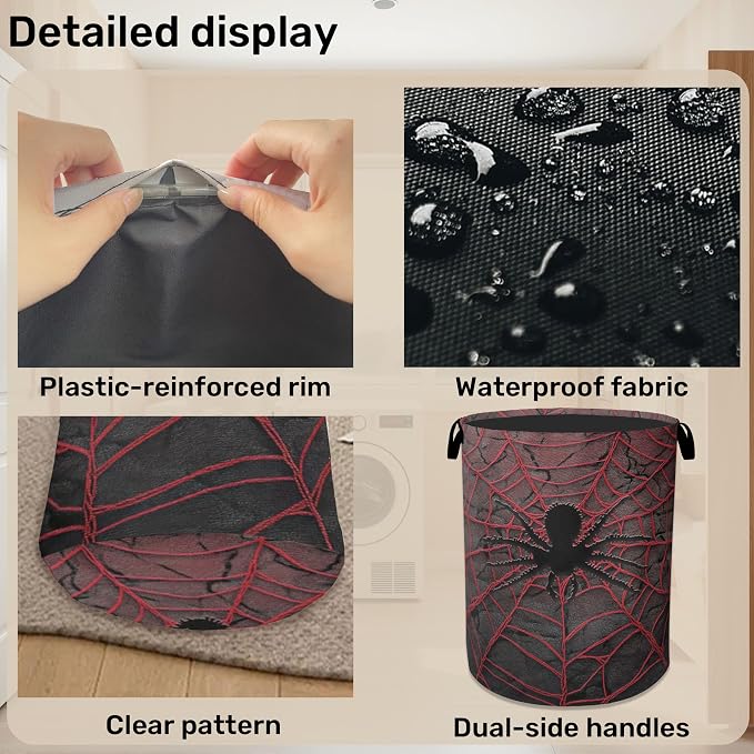 Spider Web Cool Foldable Laundry Hamper - Image 5