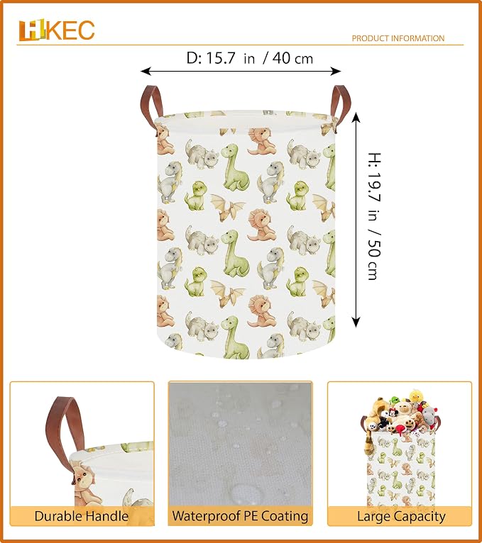 19.7" Laundry Basket, Dirty Clothes Hamper, Waterproof Storage Bin, Room Decor - Image 6