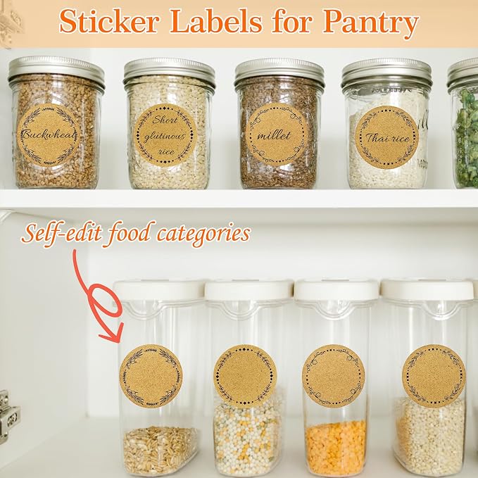 500Pcs 2 Inch Canning Jar Labels, Blank Kraft Stickers - Image 5