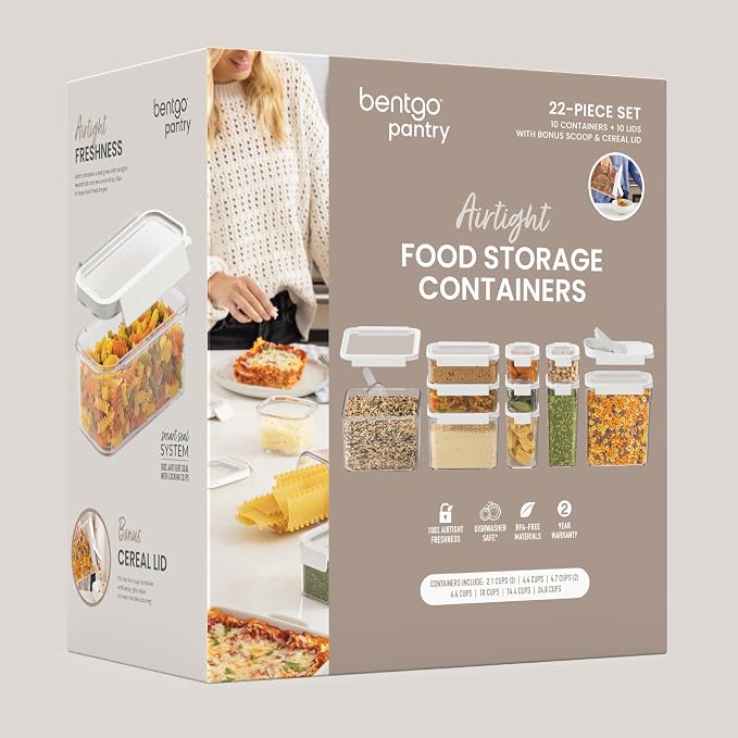 Bentgo Pantry - 22-Piece Airtight Food Storage Containers, Locking Lids - Image 8