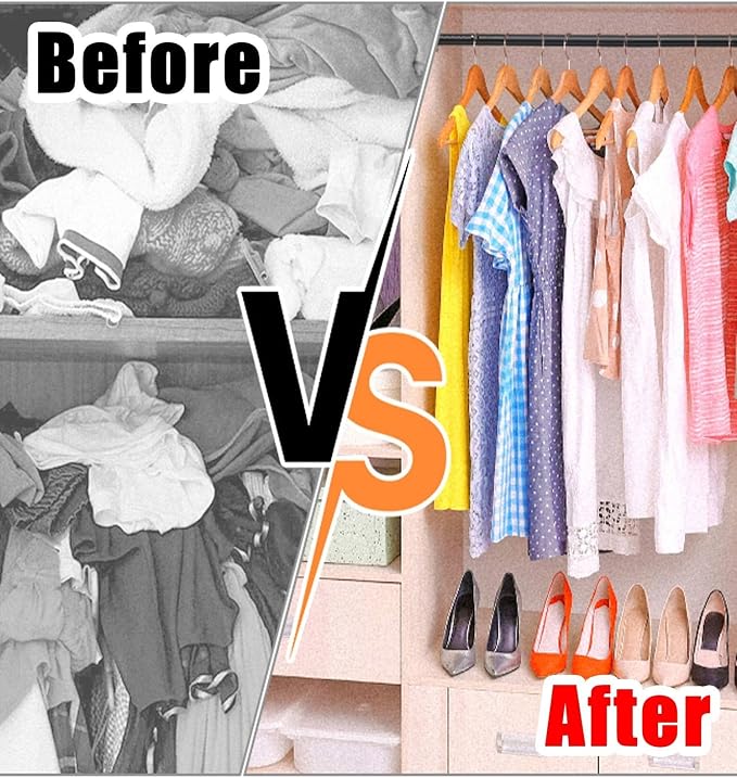 Closet Rod 6 Pcs Ceiling Mount Closet Rod Holders, Space Saving Wardrobe - Image 8