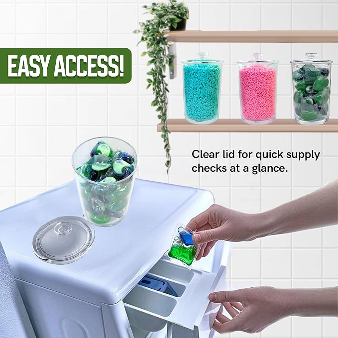 Skywin Small Plastic Laundry Jars - Image 7