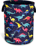 Colorful Dinosaur Laundry Basket Cartoon Pattern Foldable Oxford Cloth Funny by NUTAINLA