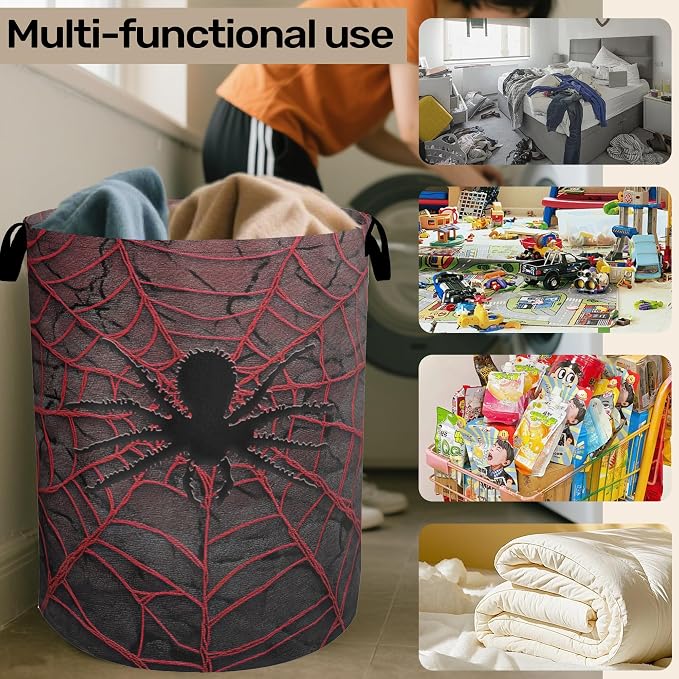 Spider Web Cool Foldable Laundry Hamper - Image 6