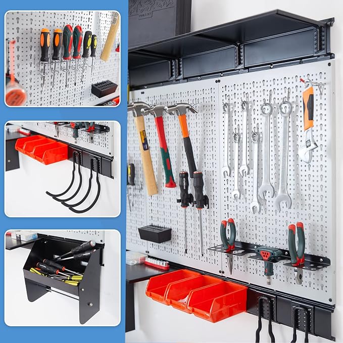 Ultrawall Peboard Storage Organizer, 48x36 inch Pegboard Wall Organizer - Image 3