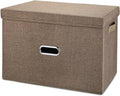 Linen Fabric Collapsible Storage Bins by Unknown