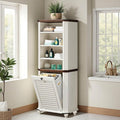 YITAHOME Tall Tilt-Out Laundry Storage Cabinet, Hidden Hamper by YITAHOME